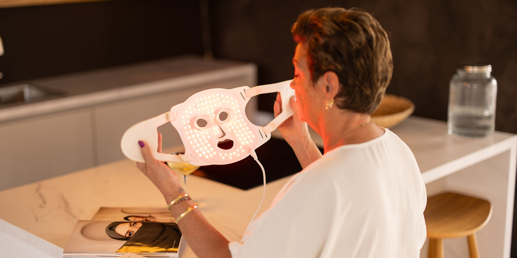 Rotlicht-LED-Maske