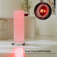 Liroma Elite Gen5 in de woonkamer met een uitvergrote dual chip led in beeld