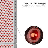 Close-up van een dual chip led van de Liroma Multi Gen5 roodlichtlamp
